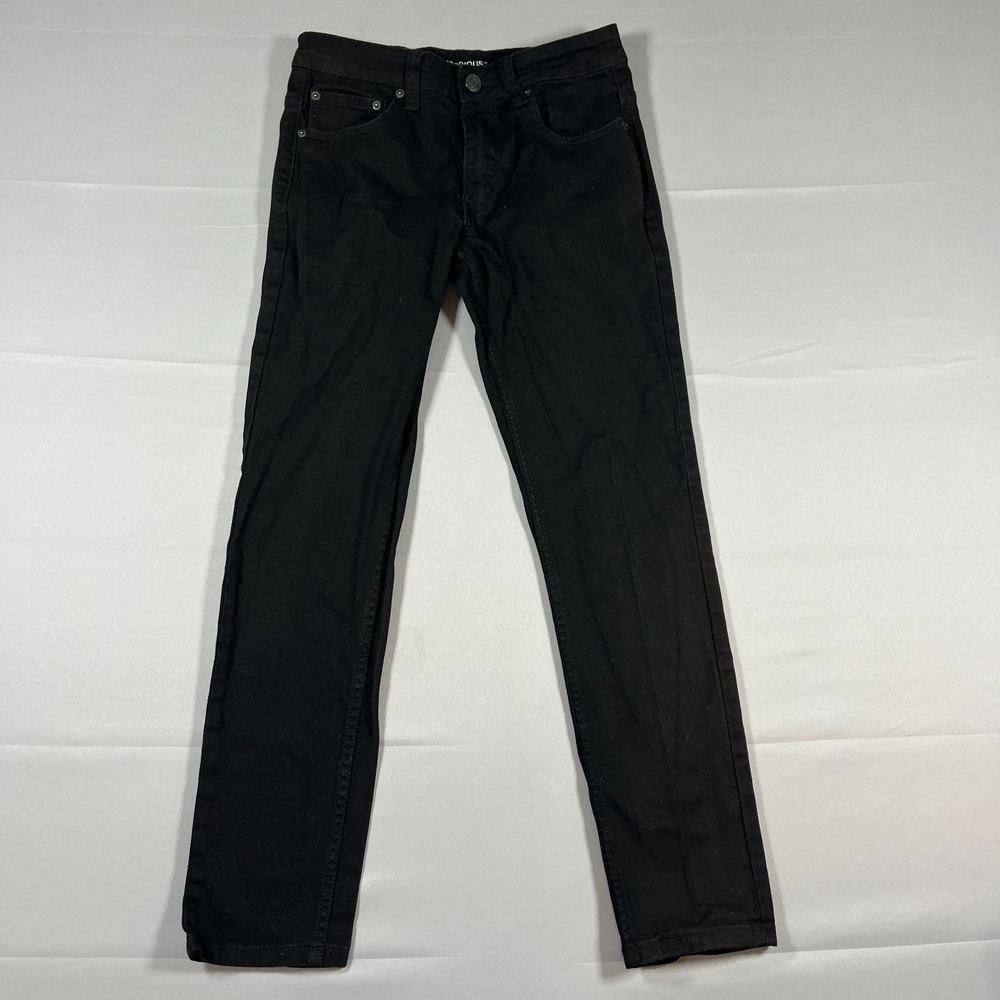 Victorious Skinny Jeans Womens 30x30 Black Cotton Stretch Dark Wash Mid Rise